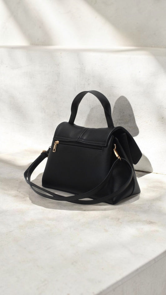 Sac à Main Femme Élégant avec Bandoulière – Camel & Noir