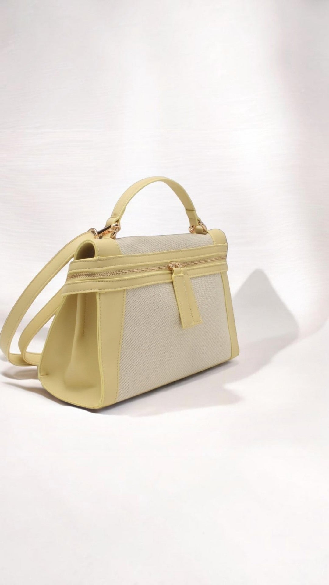 Sac à Main Femme Élise avec Bandoulière – Noir & Jaune