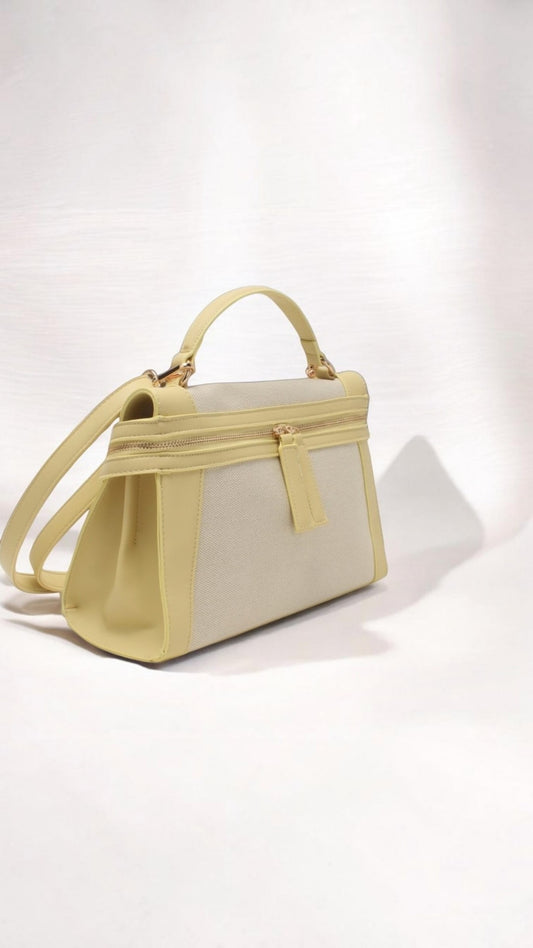 Sac à Main Femme Élise avec Bandoulière – Noir & Jaune